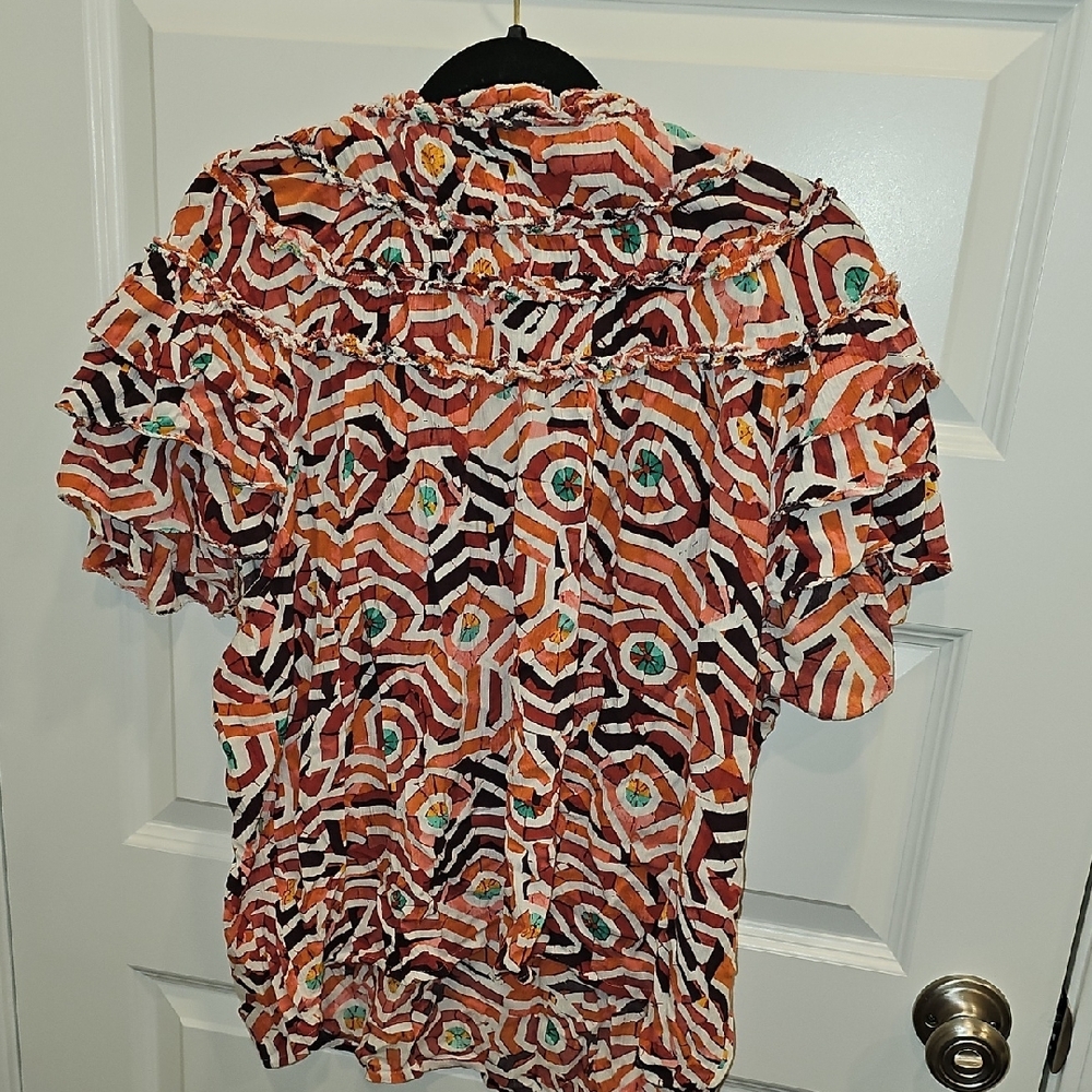 Maeve Ruffle Yoke Blouse (L) - Picture 5 of 8